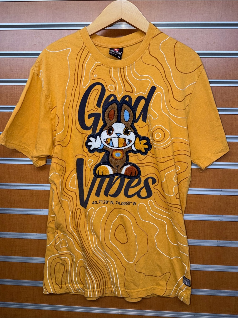 South Pole Mustard Yellow "Good Vibes" Graphic Tee
